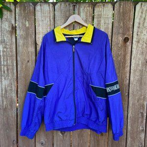 Vintage 1980's Speedo Spot Systems Windbreaker Jacket Sz L